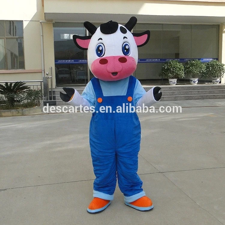 

Free Shipping Event funny dress adult cow mascot costume for festival publicity