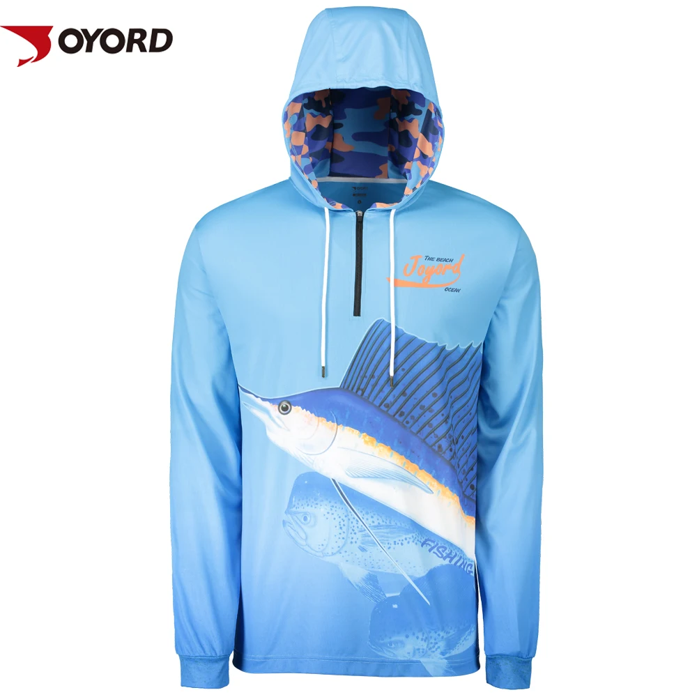 

Waterproof Polyester Fishing Shirt Jackets Men Hoodie, No limit for sublimation printing