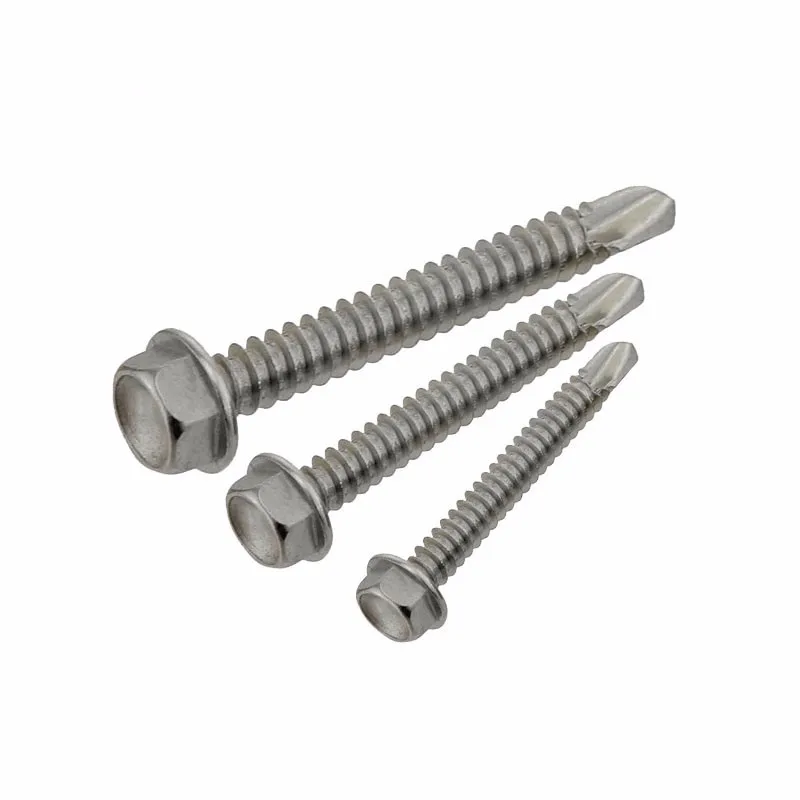 6 8 Stainless Steel Ss304 Roofing Drilling Screw With Rubber Washer