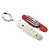 Hottest travel multifunction pocket steel multi purpose tool,survival kitchen spoon fork kit 6 in 1 multi tool pocket knife