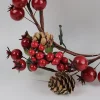 Artificial Holly Morning Glory Leaf And Foam Red Berry Pick 90 Cm Branches Pick For Christmas Decoration Pick