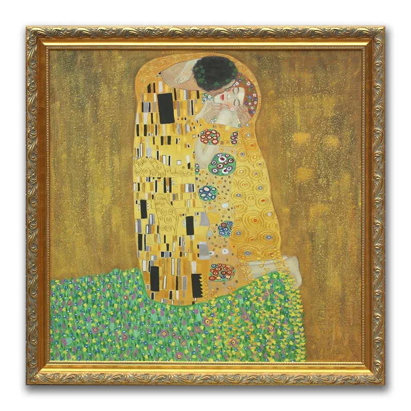 

The Kiss by Klimt Framed Handmade famous oil painting reproduction dafen