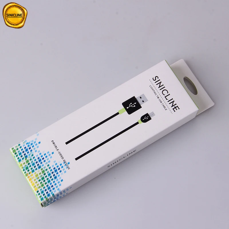 Custom Printed Paper Box For Usb Data Cable Packaging With Handle Buy Usb Data Cable Packing