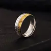 Fashion English Letter Spain Cross Scripture Stainless Steel Gold Rings