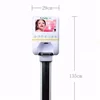 New developed white electric 10" lcd screen infrared sensor hands free Automatic hand sanitizer dispenser for airport hotel