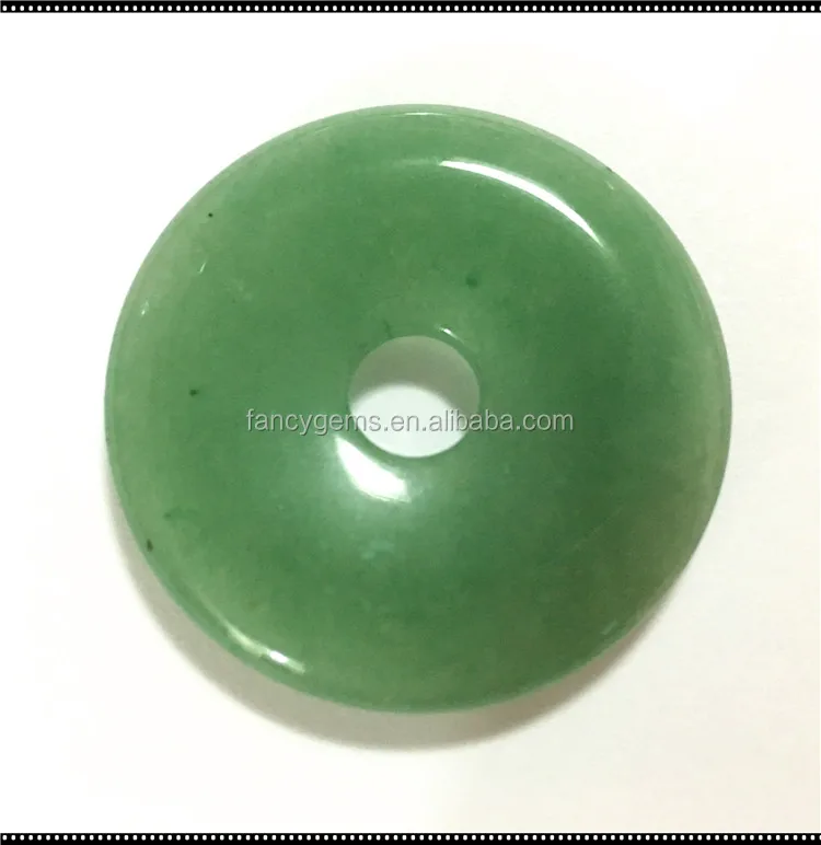 

Free DHL shipping Wholesale Natural semi precious stone donut, Green aventurine