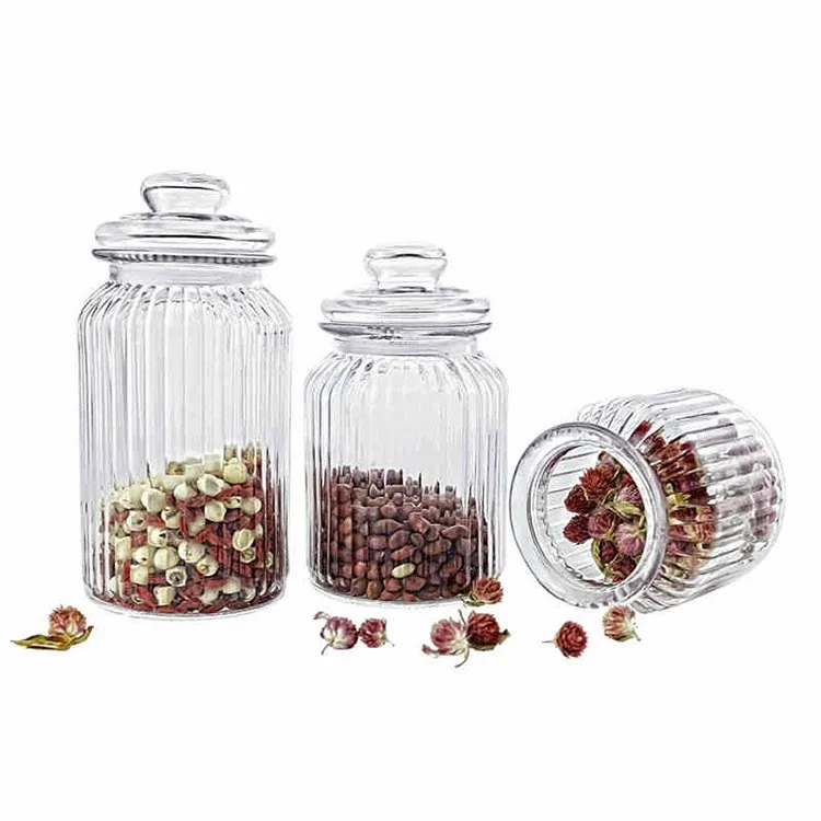 Honey, Milk, Jams, Spices Glass Mini Airtight Candy Jars Food Storage Canister Favor Jars with Lids