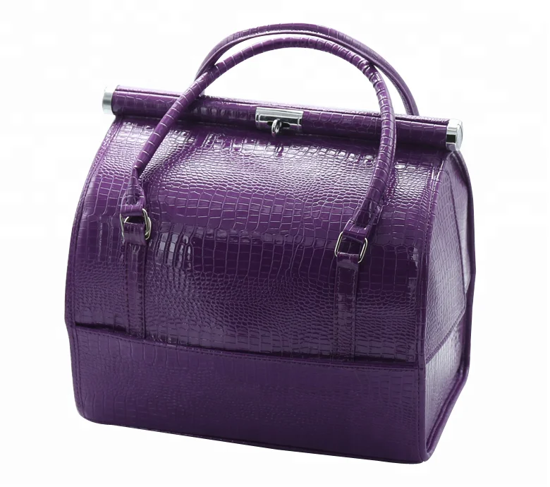 

Professional Purple Cosmetic Makeup Beauty Box /Case Bags