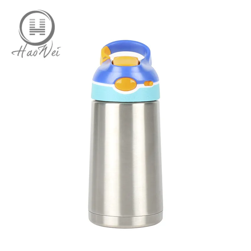 

New arrival 380ML with lock vacuum thermal Insulation kids stainless steel BPA free sippy sport water bottle, 8 colors