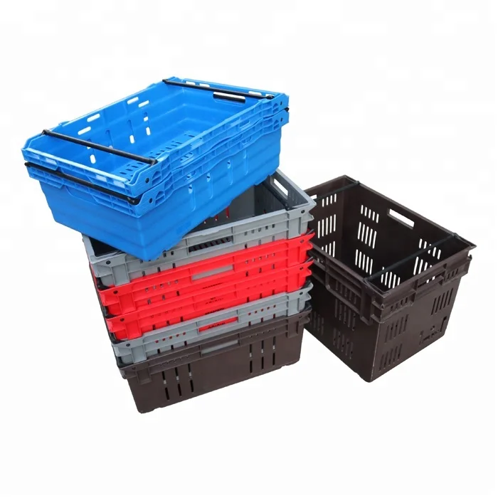 
Fruit Vegetable Plastic Basket Vented Mesh Hot Sale Plastic Crates with Handles 