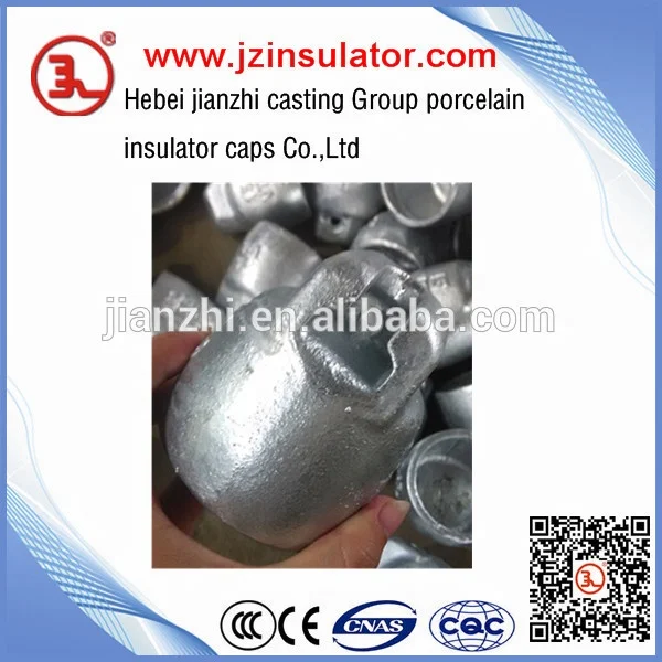 
40kn toughened glass porcelain disc insulator cap 