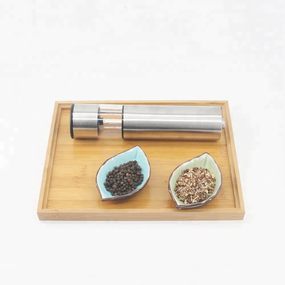 

High quality stainless steel battery salt and pepper grinder, Sliver