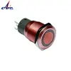1No1Nc Wholesale 19mm Ring Illuminated Micro Push Button Self-Locking Metal Flat Switch
