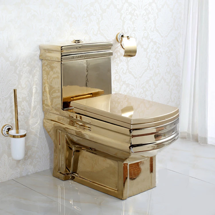 Salle de bain sanitaire s-trap d'or washdown toilettes plaqué or toilettes M-10GP