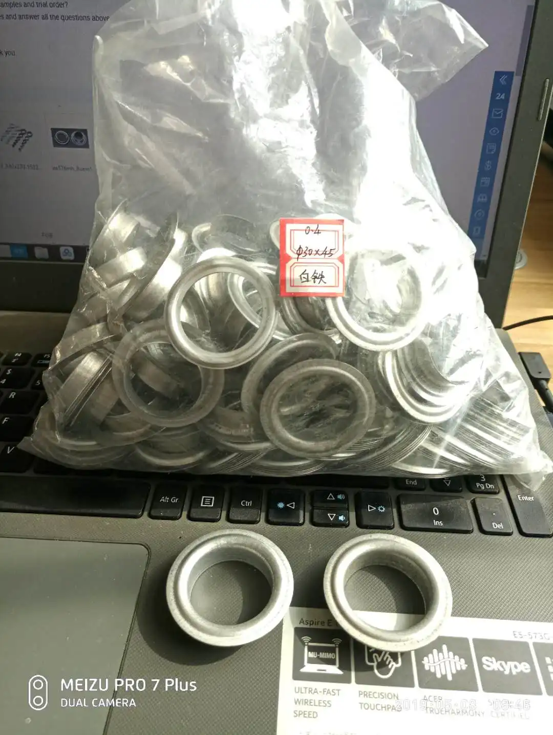 High quality cheap 8mm pneumatic shoe ring metal eyelet for shoes garment
