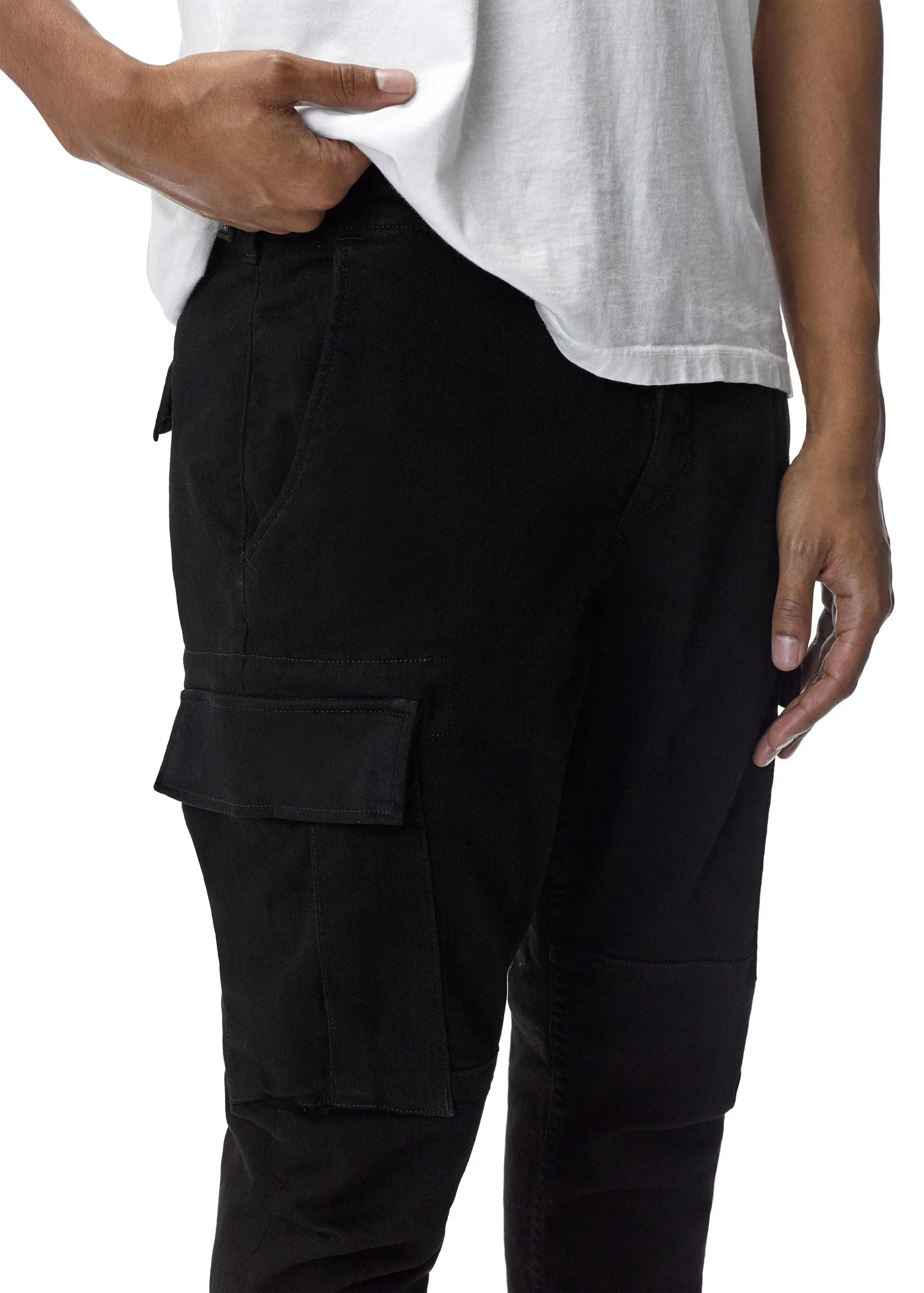 black cargo jeans men