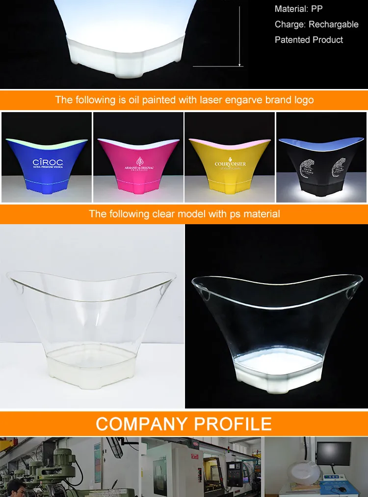 2019 Big Night Club Wine Led Ice Bucket Holder Champagne Corona Beer