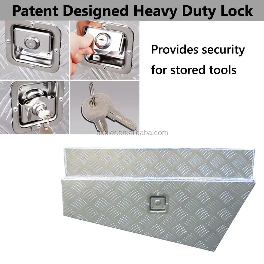 Aluminium Under Tray Ute Tool Box Vehicle Chest Storage W Lock Ute