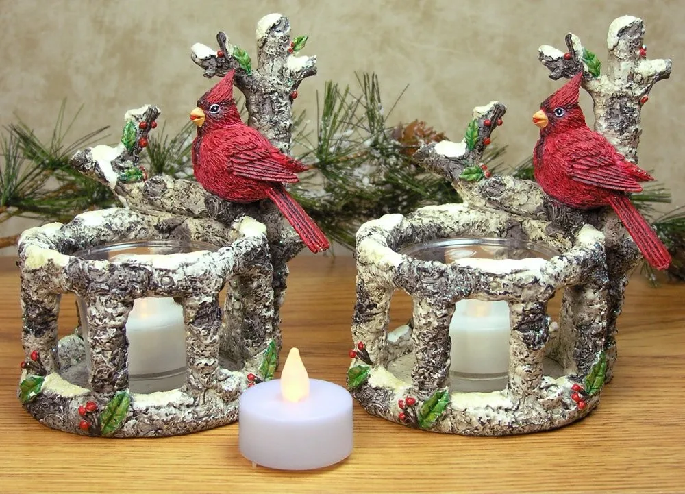 Pinecone Tri-Tealight 7 x 2 Inch Resin Stone Christmas Candle Holder 