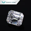 high quality emerald cut moissanite10x8mm DEF color clear white moissanite loost stones