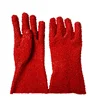 New product red pvc full large particles on palm anti-slip gloves