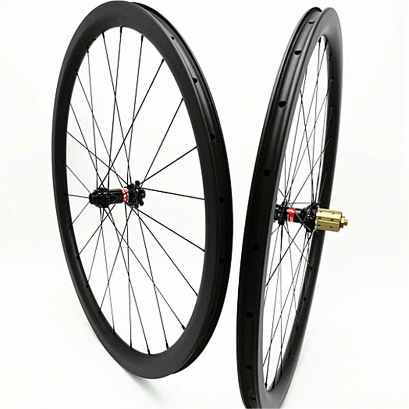 

carbon road disc wheels 700c 45mm Asymmetry tubeless disc brake 100x10(15) mm 142x12mm Central lock road carbon wheels 1420 spok