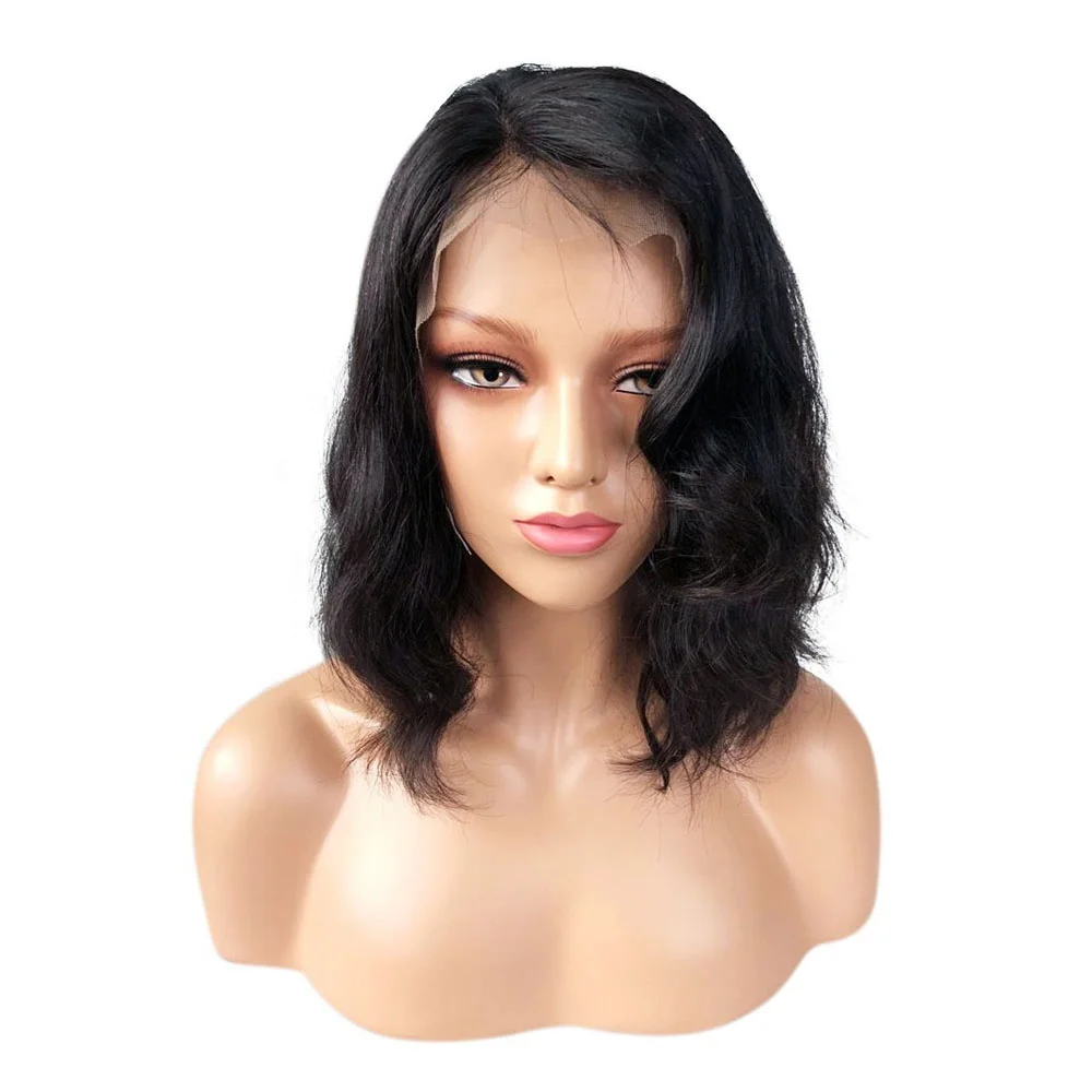 Cheap Brazilian Human Hair 150% Density Lace Front Wigs Glueless Short Bob For Black Woman