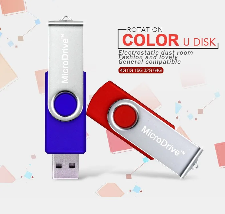 Promotional Gifts Swivel Usb 4GB 8GB 16GB Logo Keychain USB Flash Drive - ANKUX.COM
