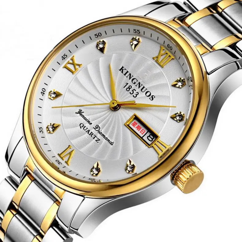 

New design stainless steel watch wrist watches men women, Gold,sliver