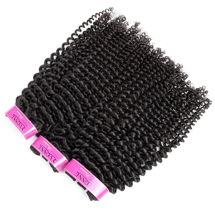 

High quality unprocessed kinky curly wave 100% virgin brazilian human hair, Natural color(#1b)