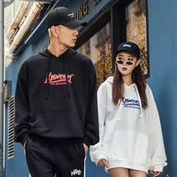 

Men baggy logo 2color printing stitched hoodies and sweatshirt
