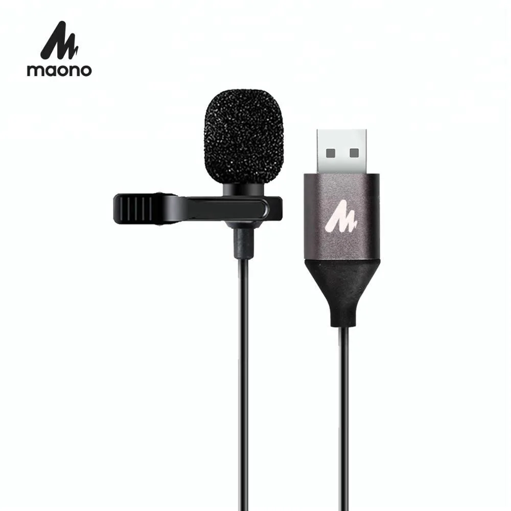 

MAONO clip collar lapel usb condenser microphone, Black