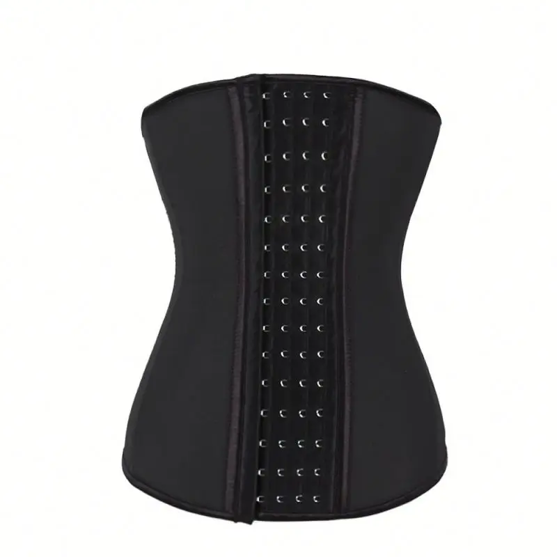 
Latex Shaperwear Bodysuit XS~6XL Slimming Waist Trainer Invisible 25 Steel Boned Hooks Latex Long Waist Cincher 