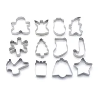 

Christmas Food Grade Stainless Steel Christmas Set Mould Heart Shape Cookie Cutters for Kids