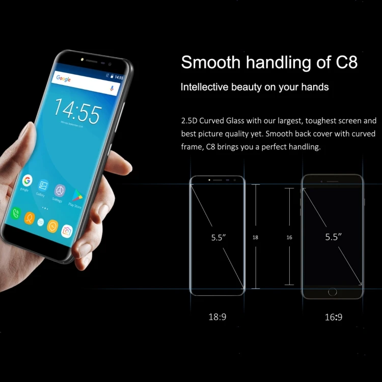 

best selling products 2018 trending products OUKITEL C8, 2GB+16GB Fingerprint Identification, 5.5 inch Android 7.0