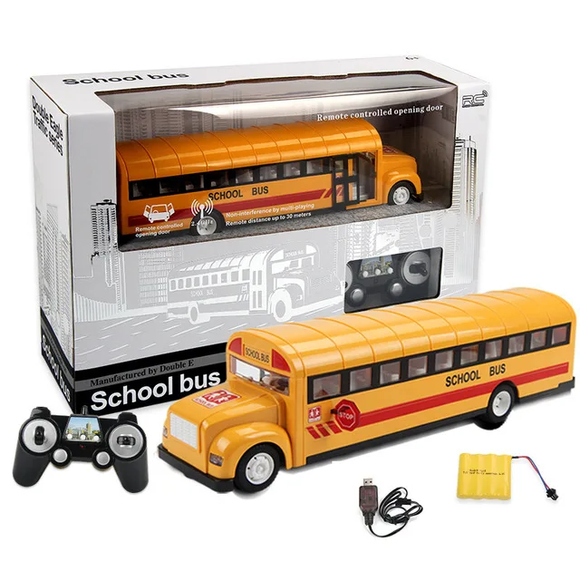 Simulation Radio Remote Control School Bus Toy 2.4g Radio Rc Car Toys