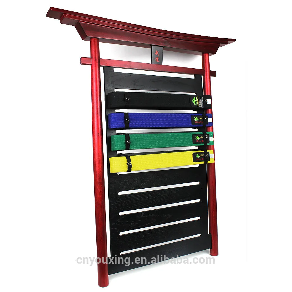 personalized karate belt display