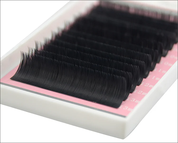 Qeelasee Individual Eyelash Extension Single Lashes Ellipse Flat Mink Lashes Extensions