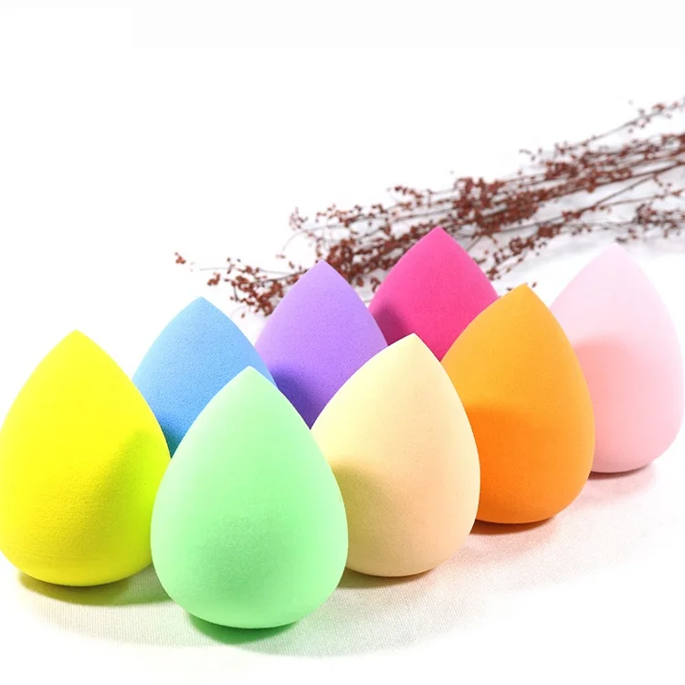 

40*60 mm Latex Free Waterdrop Shape Cosmetic Powder puff Makeup Tools, Purple, blue,nude,orange, rose red,yellow and pink