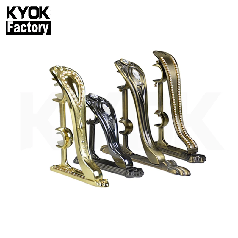 

KYOK Double Self-adhesive Curtain Rod Brackets Metal Curtain Rod Bracket Fixed Strong Painted L Curtain Brackets Holder, Ab/ac/mn/bp/mp/bk or customized