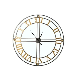 Image of Mayco Home Decor Vintage Wrought Iron Digital Wall Hanging Clocks