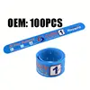 Custom extra long slap bracelets with full color printing