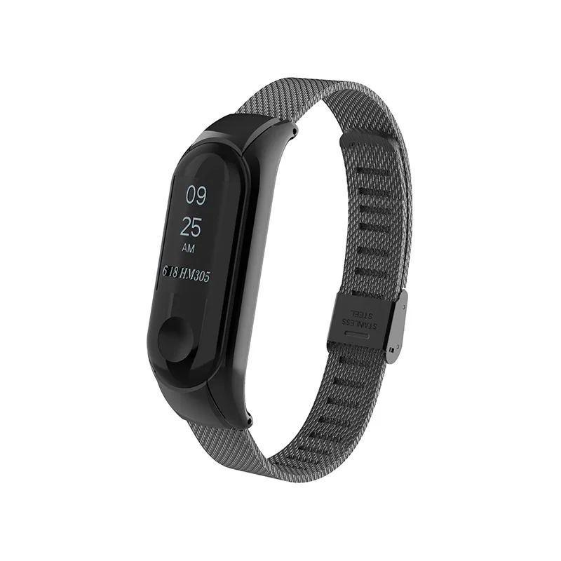 

2019 Hot Sale Mi Band 3 Wrist Strap stainless steel Belt Bracelet Alternative Accessories for xiaomi Miband 3, 3 colors