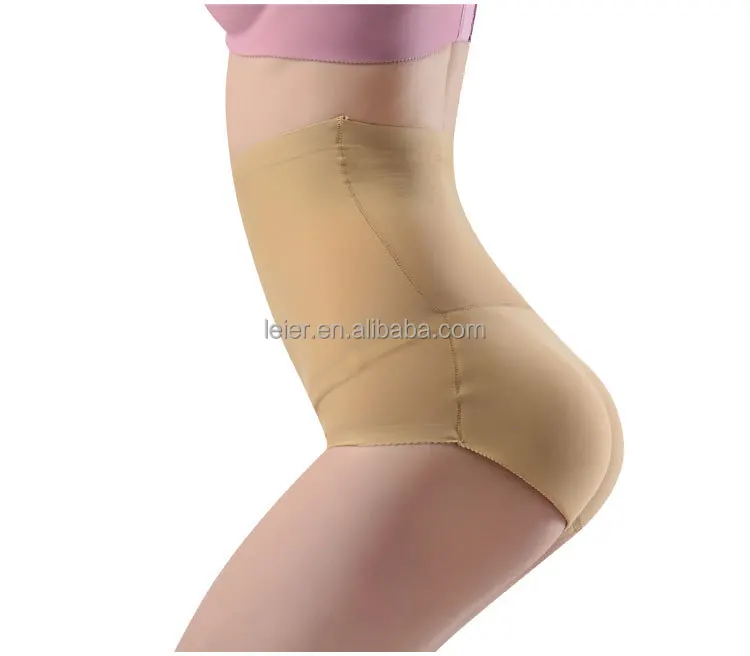 

High waist butt padded shaping panty, Black;skin