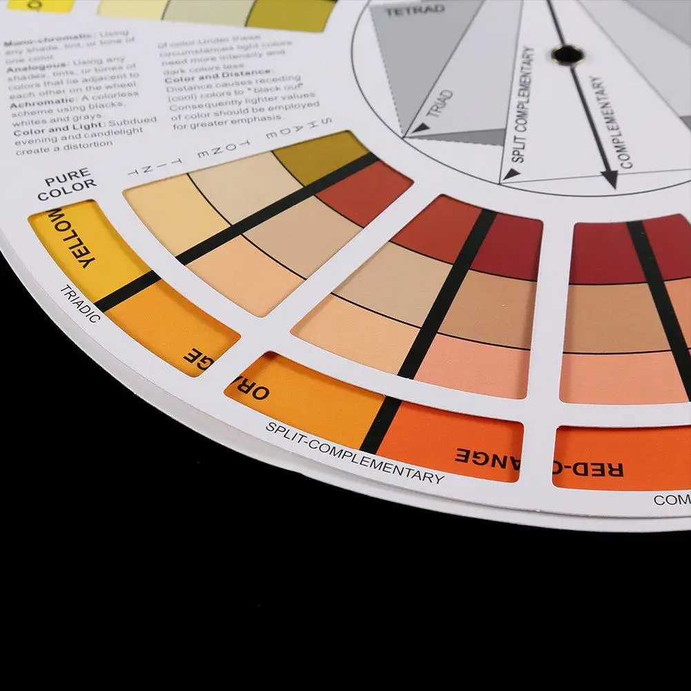 2018 Hot Sale Nail Pigment Color Wheel Professional Mix Guide Round