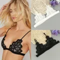 2016 Women Sexy Lace Bralette Bra Bustier Crop Top Floral Sheer Triangle Unpadded Bras Lingerie Brassiere