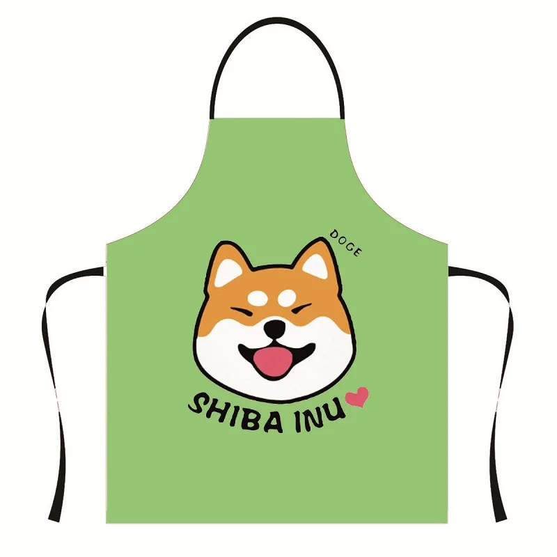 

Factory Direct Bulk Funny Shiba Inu Print Waterproof Canvas Adjustable Adult Kitchen Apron, Customized