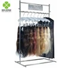 durability double rolling pipe flooring hair extensions metal stand for exhibitor
