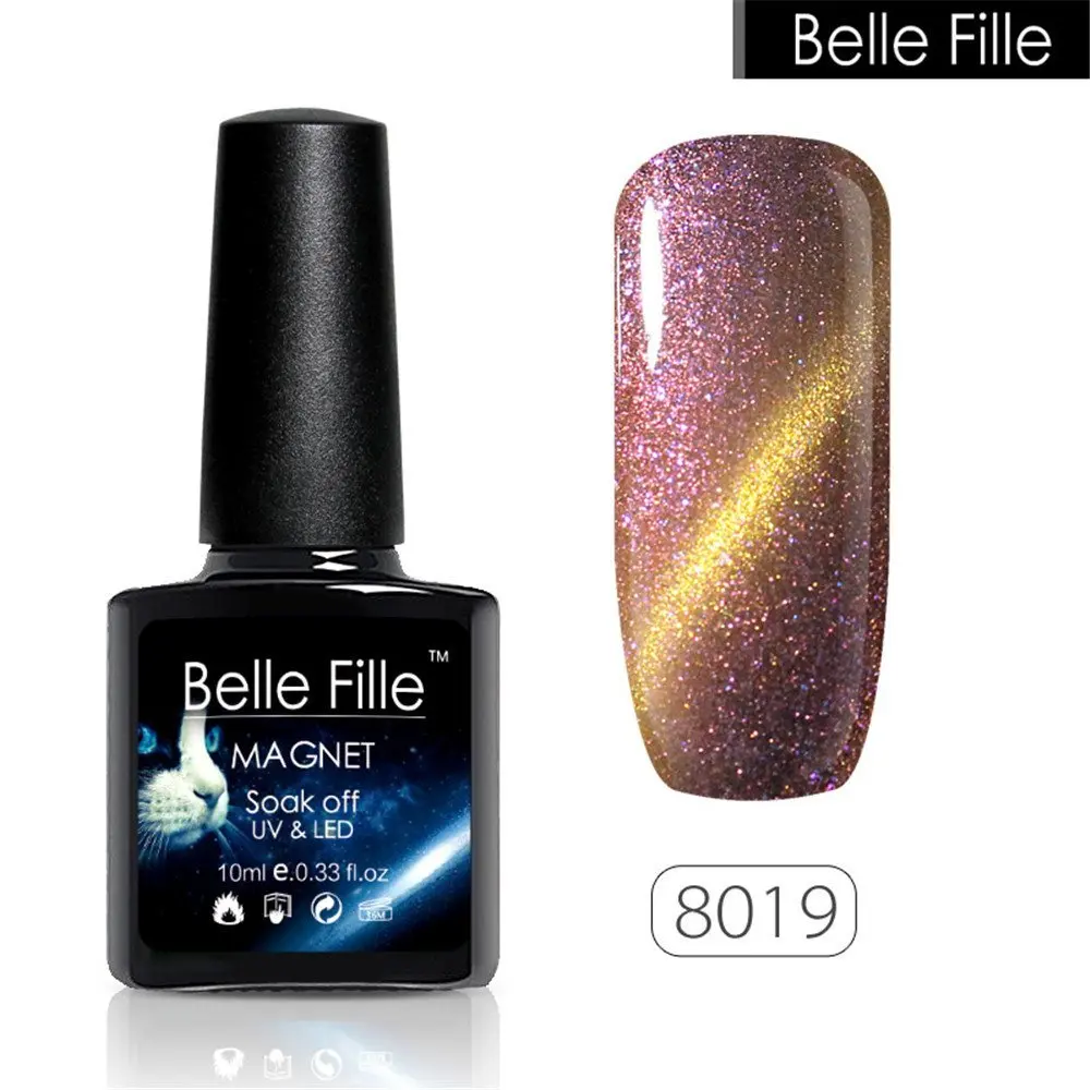 Buy Belle Fille Magnet Cat Eye Star Chameleon Glitter Holographic Color Change Gel Nail Polish Soak Off Uv Led Manicure 10ml Pink Gold Thread In Cheap Price On Alibaba Com