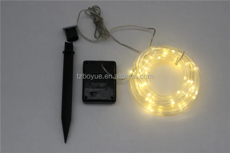 Micro led solar rope light outdoor waterproof tube light